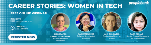 Women in Tech Webinar Panelists 